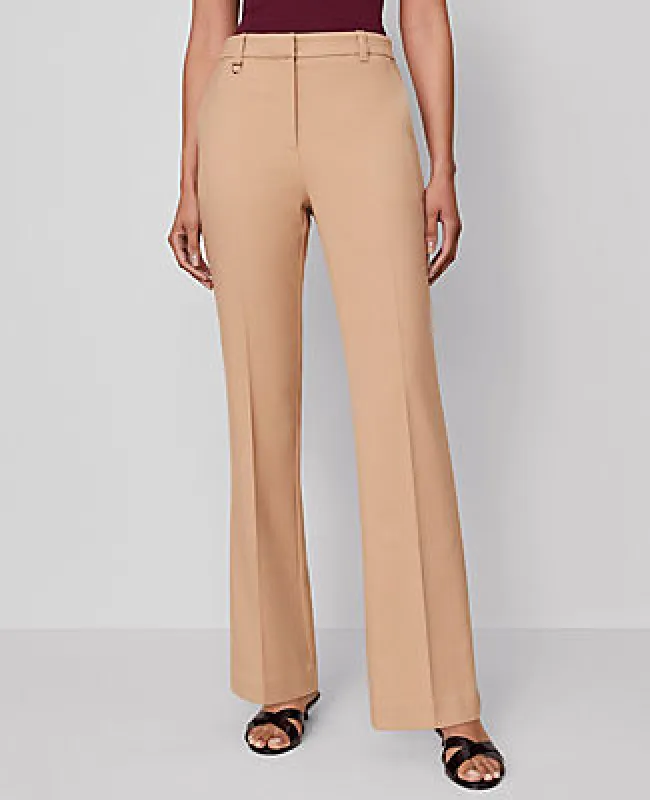 Ann Taylor The Petite Slim Flare Trouser Pant in Bi-Stretch - Curvy Fit sold by Ann Taylor