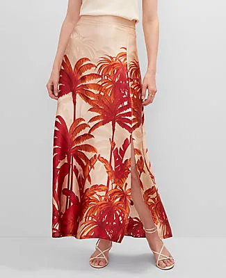 Ann Taylor Studio Collection Silk Maxi Skirt in Tropical Print sold by Ann Taylor product image thumbnail 2