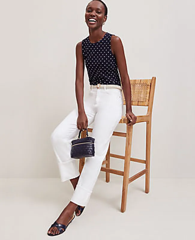 Ann Taylor The Petite Cuffed Straight Jean sold by Ann Taylor