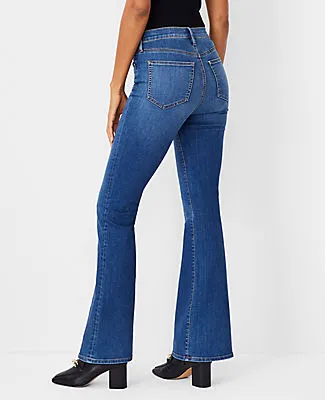 Ann Taylor Tall Mid Rise Boot Jeans in Bright Mid Indigo Wash sold by Ann Taylor product image thumbnail 2