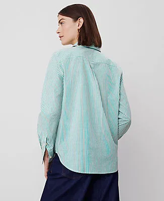 Ann Taylor Striped Relaxed Perfect Shirt sold by Ann Taylor product image thumbnail 2