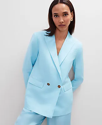Ann Taylor The Relaxed Double Breasted Blazer in Linen Blend sold by Ann Taylor product image thumbnail 2