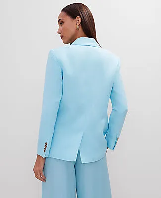 Ann Taylor The Relaxed Double Breasted Blazer in Linen Blend sold by Ann Taylor product image thumbnail 3
