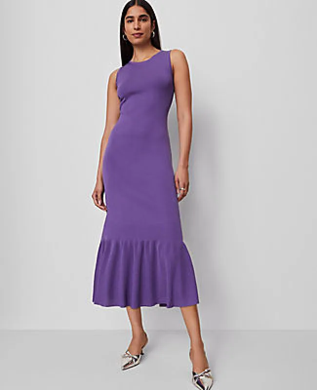 Ann Taylor Ruffle Hem Sweater Dress sold by Ann Taylor