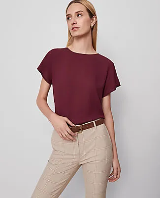 Ann Taylor Mixed Media Crew Neck Tee sold by Ann Taylor