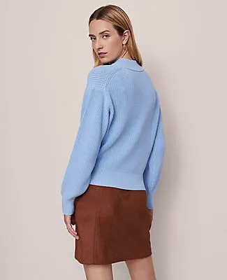 Ann Taylor Weekend Collection Ribbed Henley Sweater sold by Ann Taylor product image thumbnail 2