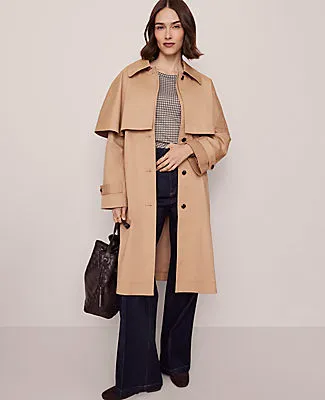 Ann Taylor Petite Removable Cape Trench Coat sold by Ann Taylor product image thumbnail 2