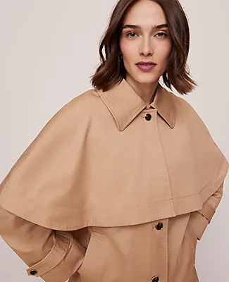 Ann Taylor Petite Removable Cape Trench Coat sold by Ann Taylor product image thumbnail 4