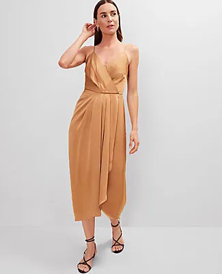 Ann Taylor Petite Draped Midi Sheath Dress sold by Ann Taylor