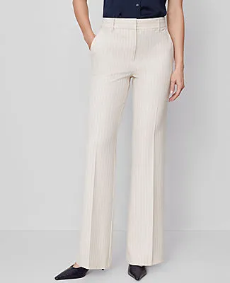 Ann Taylor The Petite Flare Trouser Pant in Pinstripe sold by Ann Taylor product image thumbnail 2
