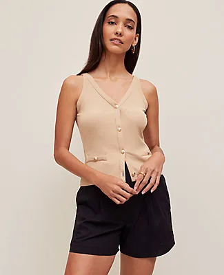 Ann Taylor Button V-Neck Tank Top sold by Ann Taylor