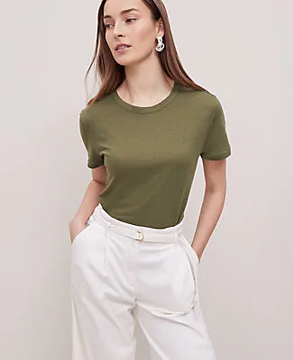 Ann Taylor Weekend Collection Linen Blend Tee sold by Ann Taylor