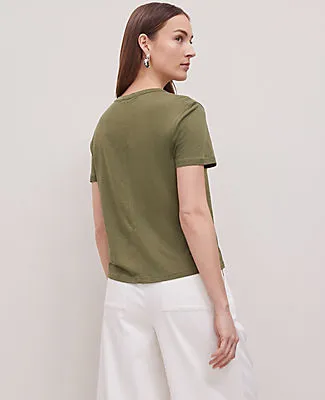 Ann Taylor Weekend Collection Linen Blend Tee sold by Ann Taylor product image thumbnail 2