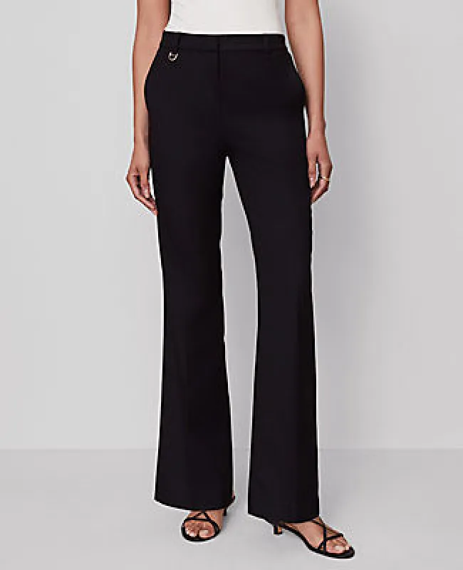 Ann Taylor The Slim Flare Trouser Pant in Bi-Stretch - Curvy Fit sold by Ann Taylor