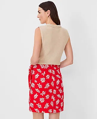 Ann Taylor Leafed Linen Blend Sarong Wrap Skirt sold by Ann Taylor product image thumbnail 2