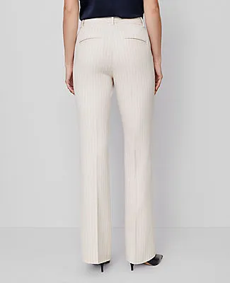 Ann Taylor The Petite Flare Trouser Pant in Pinstripe sold by Ann Taylor product image thumbnail 3