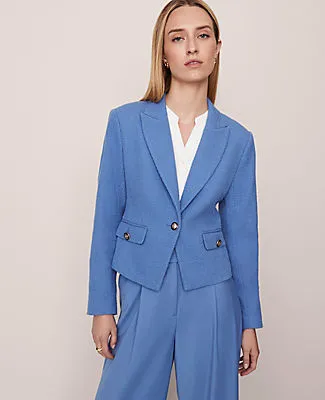 Ann Taylor The Cutaway Blazer in Tweed sold by Ann Taylor