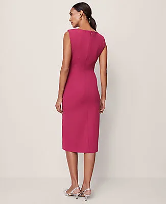 Ann Taylor Gathered Midi Sheath Dress sold by Ann Taylor product image thumbnail 2