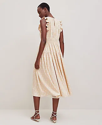 Ann Taylor Petite Petaled Ruffle Midi Dress sold by Ann Taylor product image thumbnail 2