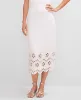 Ann Taylor Studio Collection Scalloped Linen Blend Midi Skirt sold by Ann Taylor
