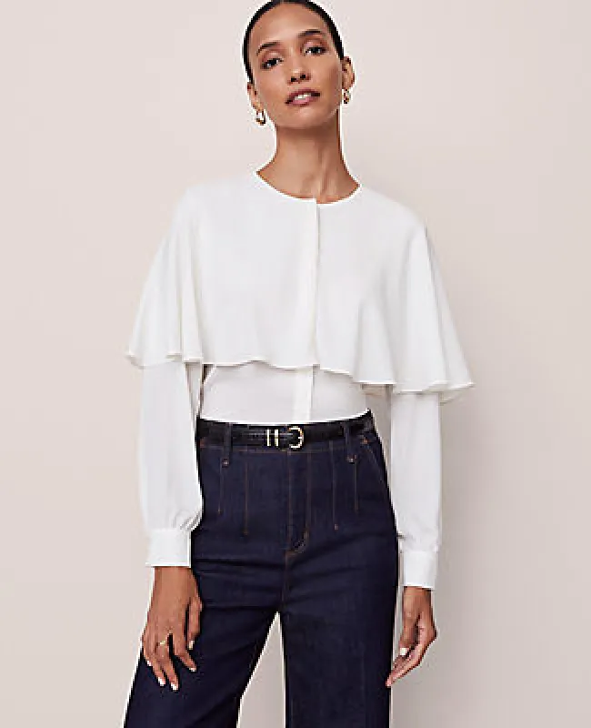 Ann Taylor Capelet Overlay Blouse sold by Ann Taylor