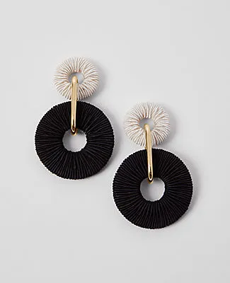 Ann Taylor Double Circle Threaded Drop Earrings sold by Ann Taylor