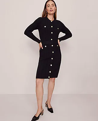 Ann Taylor Belted Cable Sweater Dress sold by Ann Taylor product image thumbnail 3