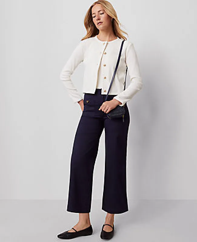 Ann Taylor Petite Weekend Collection Sateen Patch Pocket Pant sold by Ann Taylor