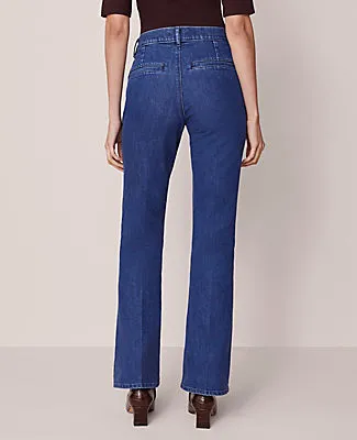 Ann Taylor Mid Rise Boot Jean in Metropolitan Wash - Curvy Fit sold by Ann Taylor product image thumbnail 2