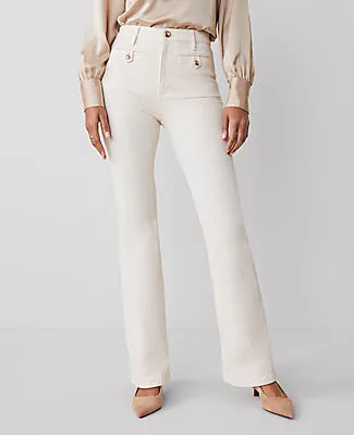 Ann Taylor The Tab Pocket Flare Jean sold by Ann Taylor product image thumbnail 3