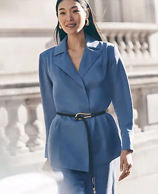 Ann Taylor Petite Sateen Wrap Blazer sold by Ann Taylor