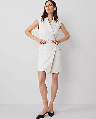 Ann Taylor Striped Lapel Sheath Dress sold by Ann Taylor
