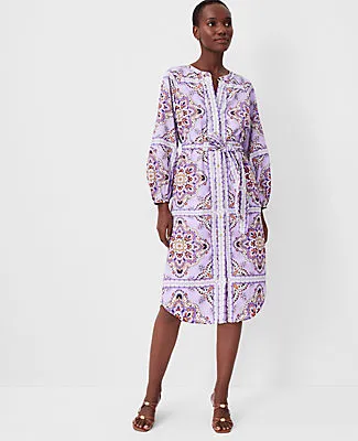 Ann Taylor Split Neck Belted Flare Dress sold by Ann Taylor