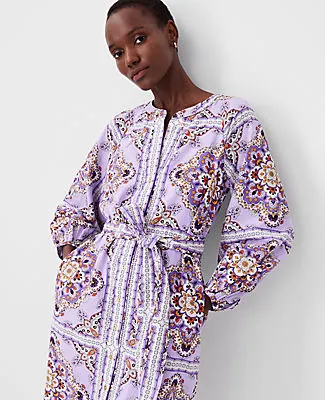 Ann Taylor Split Neck Belted Flare Dress sold by Ann Taylor product image thumbnail 3