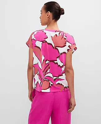 Ann Taylor Petite Floral Mixed Media Top sold by Ann Taylor product image thumbnail 2
