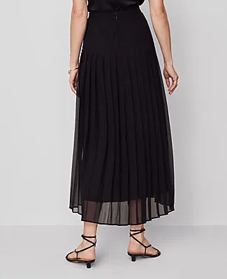 Ann Taylor Chiffon Pleated Maxi Skirt sold by Ann Taylor product image thumbnail 3