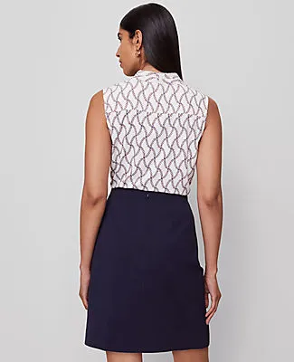 Ann Taylor Ponte Button Wrap Skirt sold by Ann Taylor product image thumbnail 3