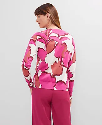 Ann Taylor Petite Floral Ann Cardigan sold by Ann Taylor product image thumbnail 2