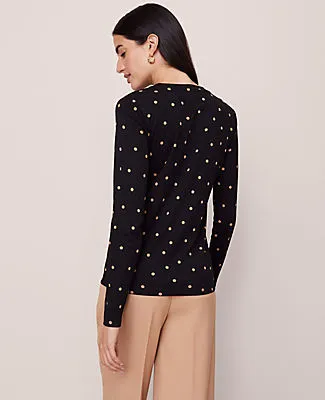 Ann Taylor Dotted Crew Neck Top sold by Ann Taylor product image thumbnail 2