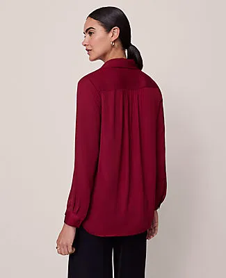 Ann Taylor Soft Drapey Camp Shirt sold by Ann Taylor product image thumbnail 2