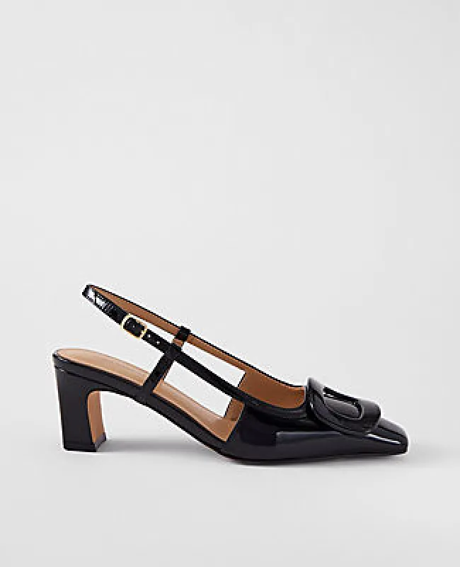Ann Taylor Patent Leather Buckle Pump sold by Ann Taylor