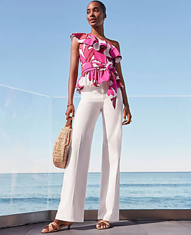 Ann Taylor The Petite Refined Wide-Leg Jean sold by Ann Taylor
