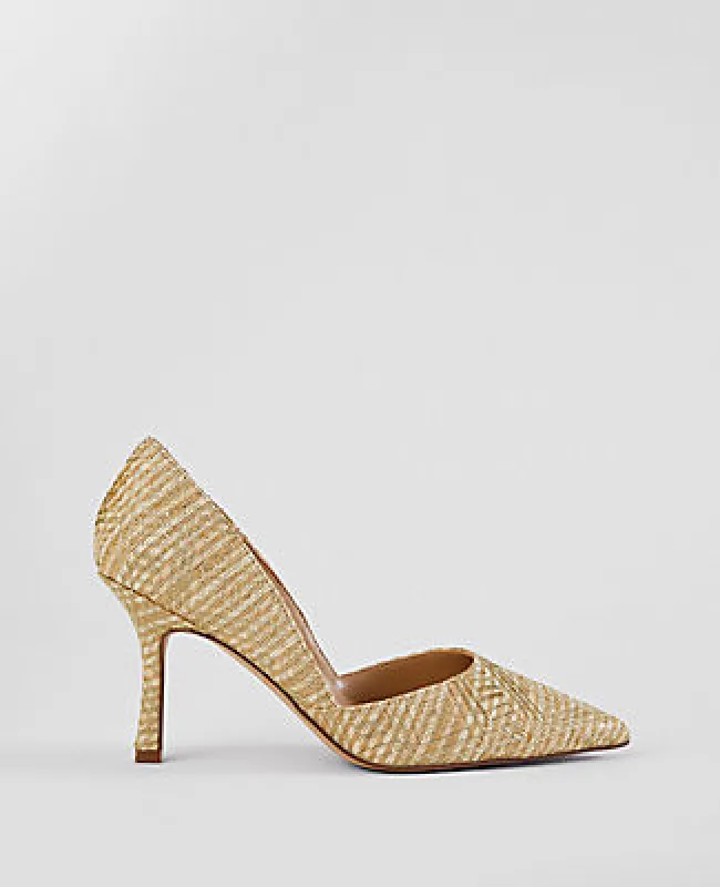Ann Taylor Azra Metallic Straw Pumps sold by Ann Taylor