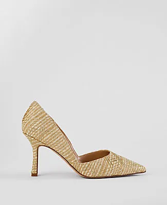 Ann Taylor Azra Metallic Straw Pumps sold by Ann Taylor