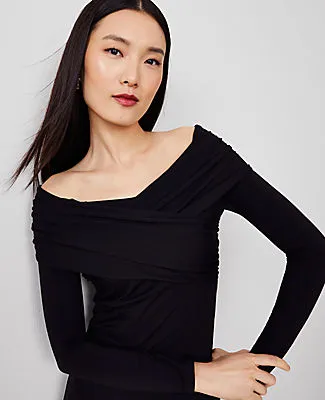 Ann Taylor Twist Off The Shoulder Knit Midi Dress sold by Ann Taylor product image thumbnail 3