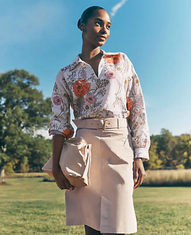 Ann Taylor Belted Utility Skirt sold by Ann Taylor