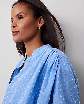 Ann Taylor Clip V-Neck Blouson Popover Top sold by Ann Taylor product image thumbnail 4