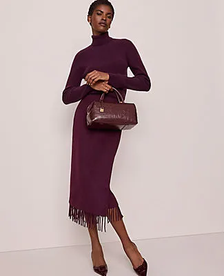 Ann Taylor Fringe Midi Wrap Skirt sold by Ann Taylor