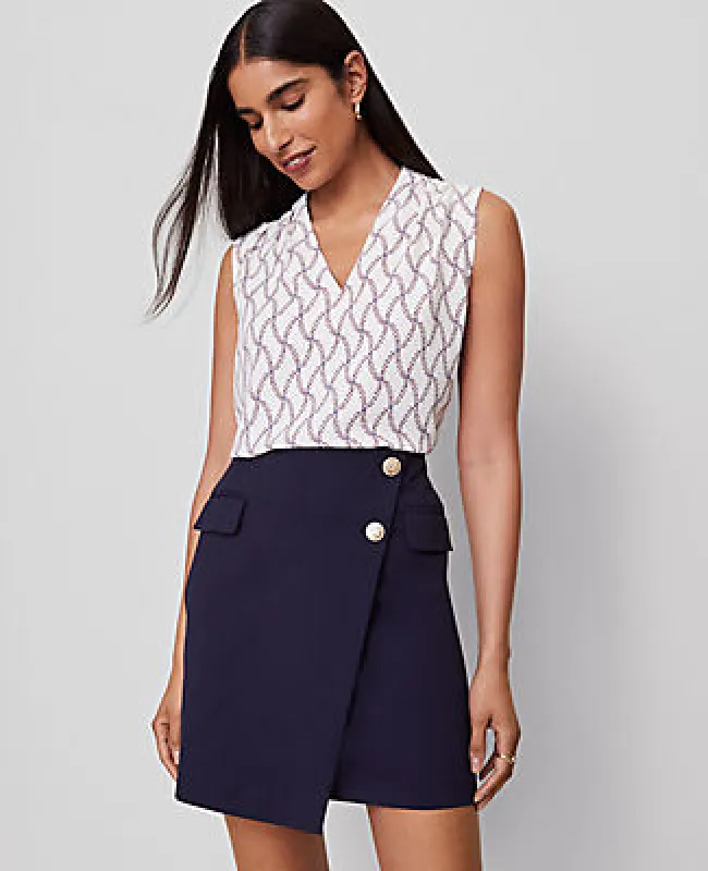 Ann Taylor Floral Mixed Media Top sold by Ann Taylor