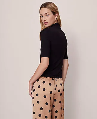 Ann Taylor Mock Neck Elbow Sleeve Top sold by Ann Taylor product image thumbnail 2